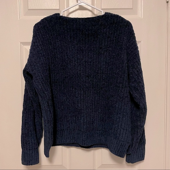Lucky Brand navy chenille pullover - Picture 5 of 9